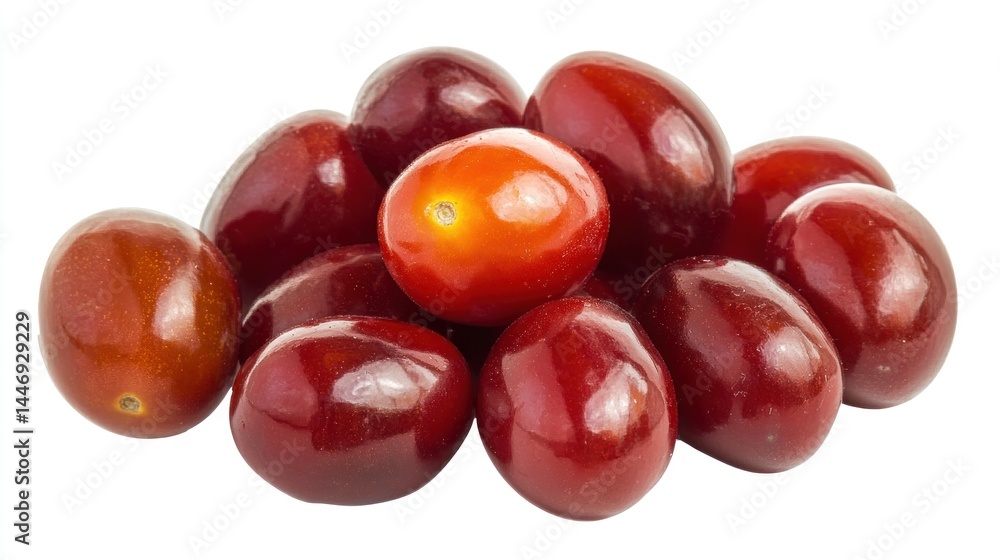 Pile of vibrant red and orange small fruits Pile of vibrant red and orange small fruits