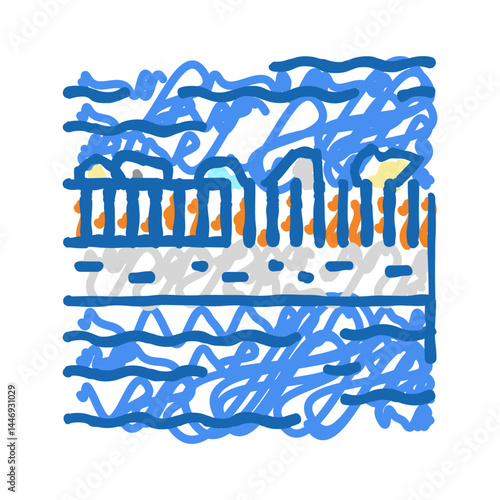 filtration water icon doodle illustration