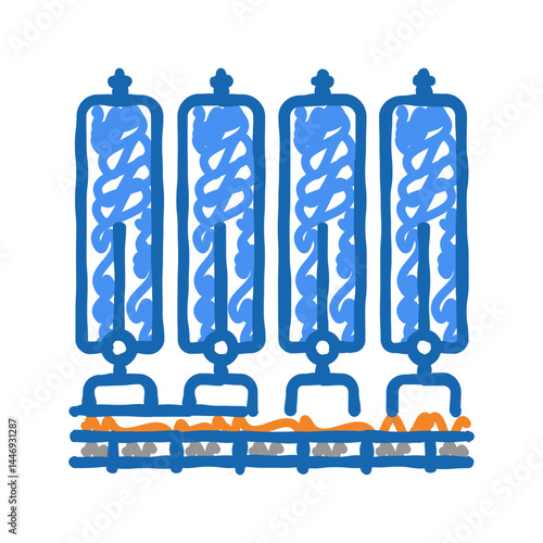 water filter system icon doodle illustration