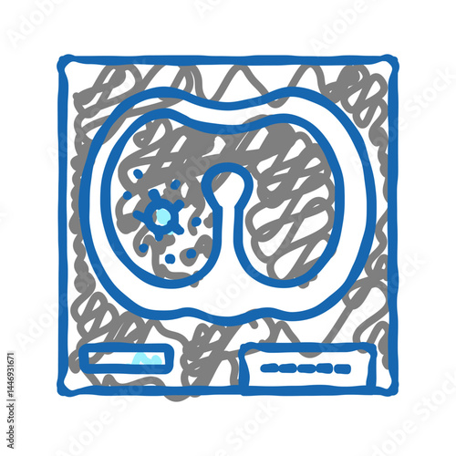 lung mucormycosis icon doodle illustration