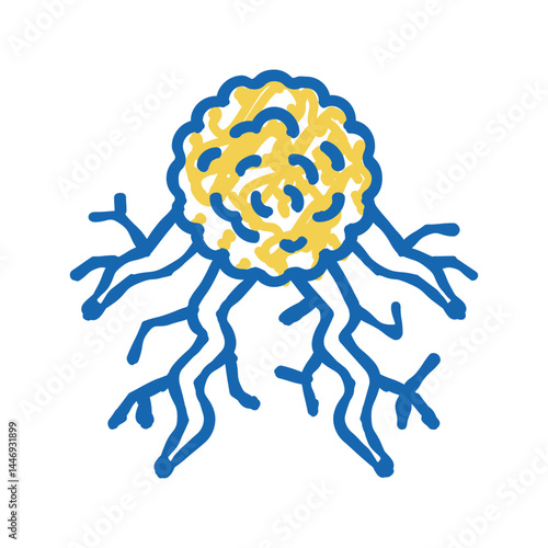 cancer cell icon doodle illustration