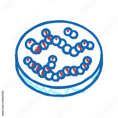streptococcus bacteria icon doodle illustration