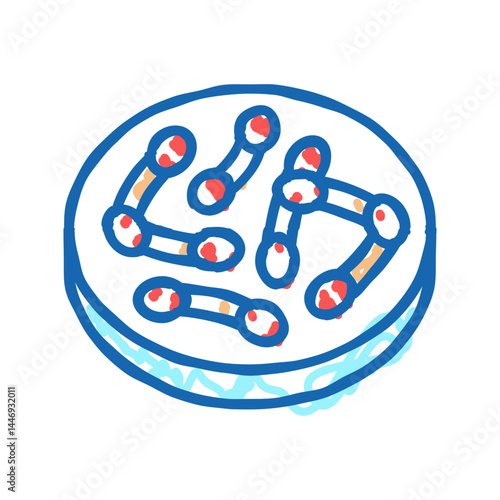 bacteria corynebacterium diphtheriae icon doodle illustration