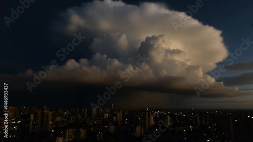 Timelapse of approaching thunderstorm at dusk