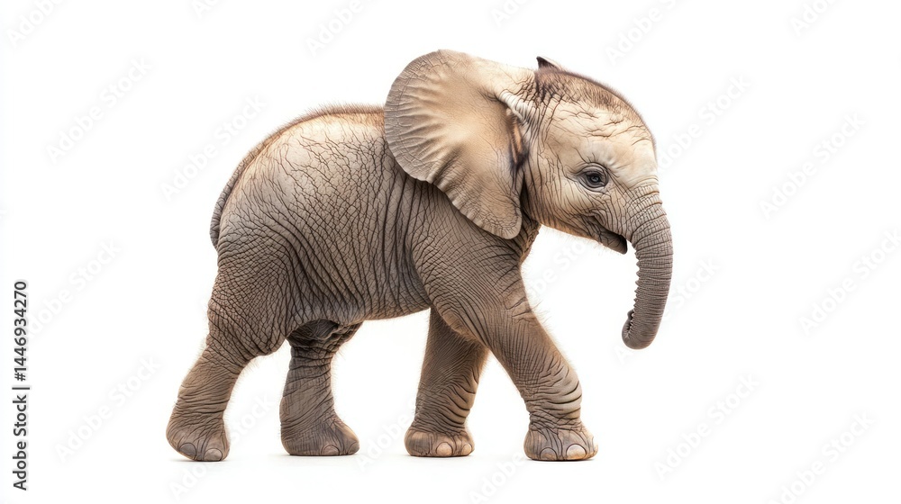 Obraz premium Baby elephant isolated on white background