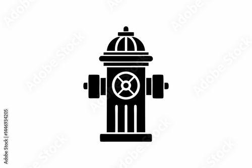 Fire Hydrant icon silhouette vector illustration