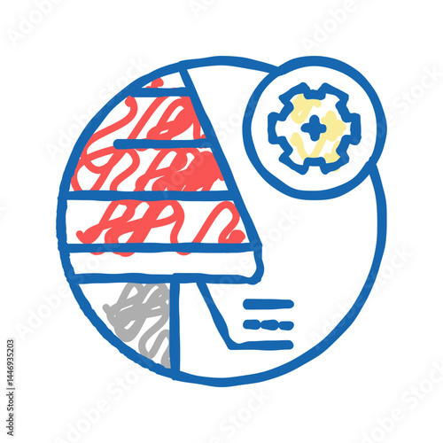 soffit roof icon doodle illustration