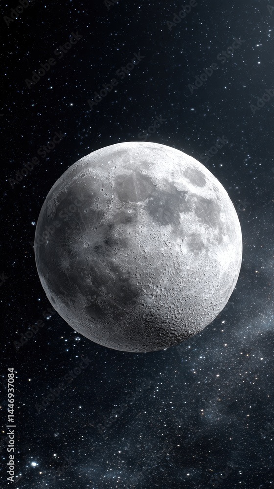 Breathtaking panoramic view of the full moon floating in the inky black of space - galaxy white dark landscape bright Breathtaking panoramic view of the full moon floating in the inky black of space - galaxy white dark landscape bright
