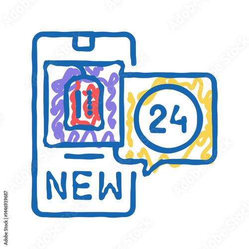 discount ephemeral icon doodle illustration