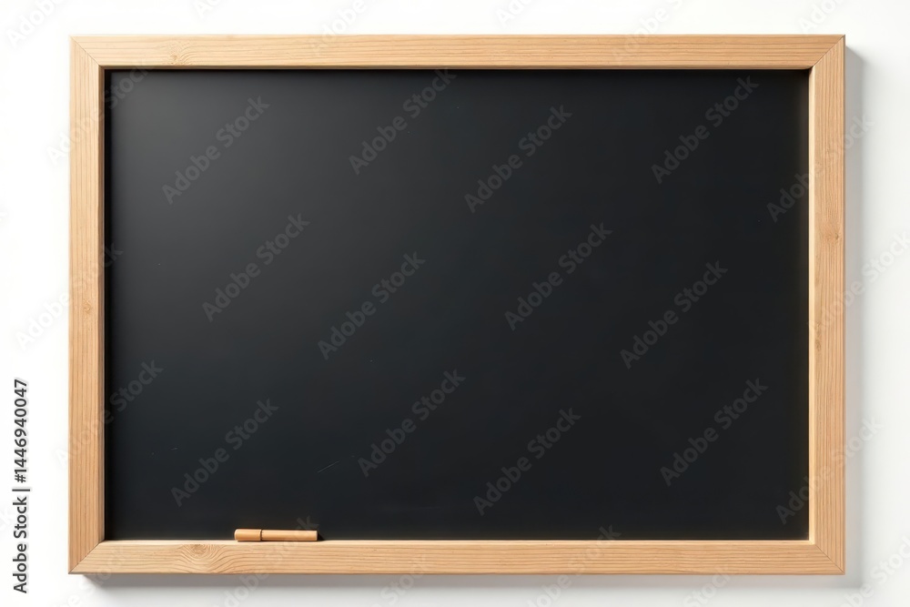 Clean empty black chalkboard isolated on white background, backdrop, board Clean empty black chalkboard isolated on white background, backdrop, board