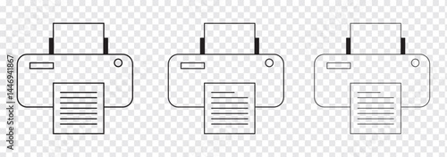 Printer icon Set vector for web, computer and mobile app.