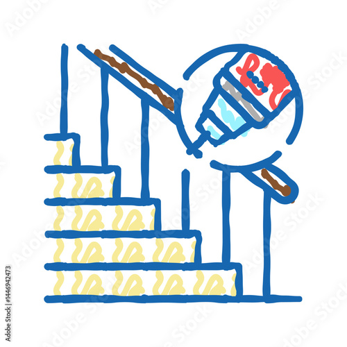 handrail repair icon doodle illustration