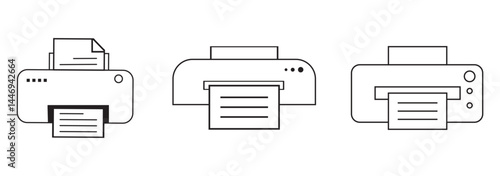 Print icon set illustration. printer sign and symbol.