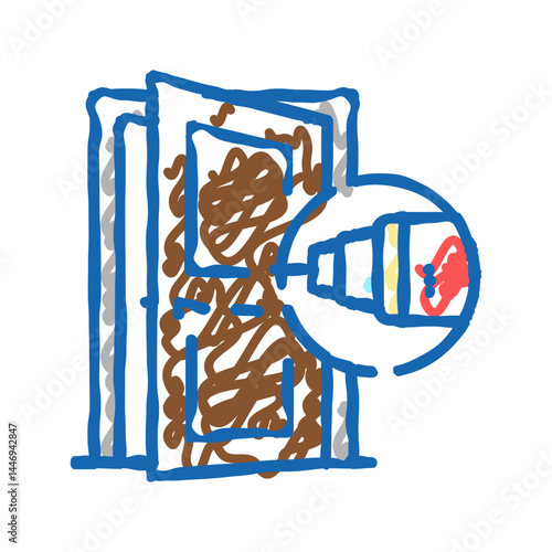 door repair icon doodle illustration