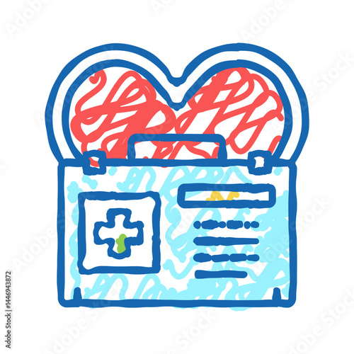 first aid icon doodle illustration