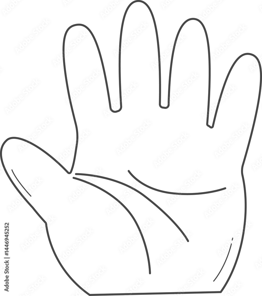 Obraz premium Doodle hand for coloring.