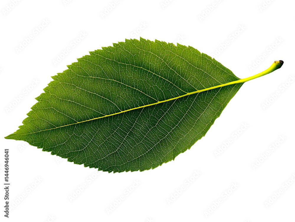 Obraz premium Detailed Isolated Green Leaf Illustration Image