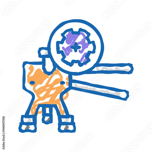 frame straightening icon doodle illustration
