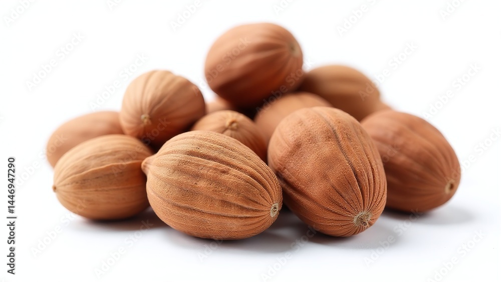 Whole Organic Nutmeg (Myristica fragrans), Natural Aromatic Spice, Raw and Pure for Flavor and Healing Whole Organic Nutmeg (Myristica fragrans), Natural Aromatic Spice, Raw and Pure for Flavor and Healing