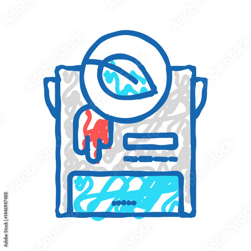 eco conscious paint icon doodle illustration