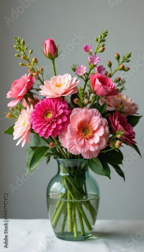 Wallpaper Mural Elegant floral arrangement, vibrant blooms in a vase , background, garden Torontodigital.ca