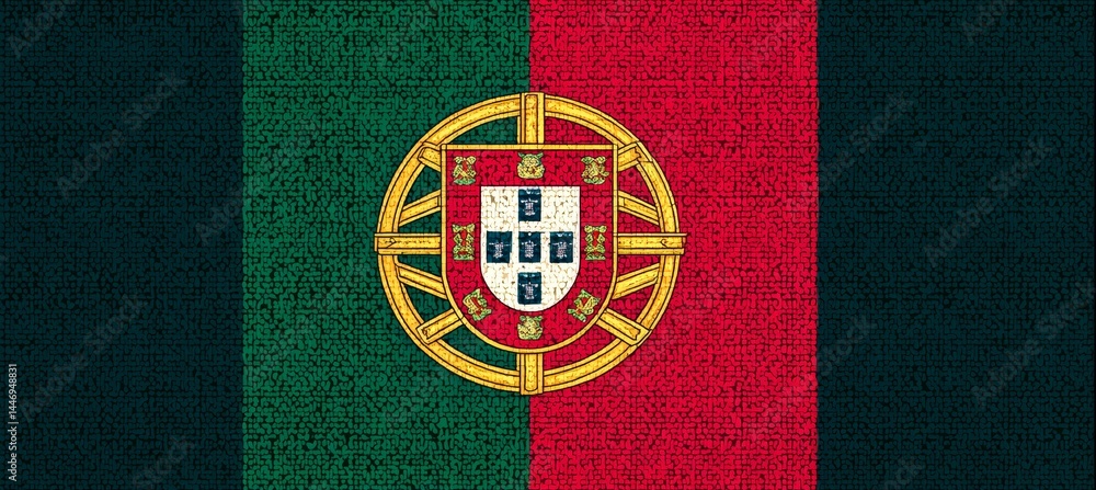 Portugal flag. Country independence day concept. Generative AI technology.