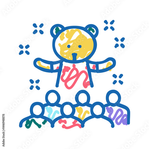 animator kids show icon doodle illustration