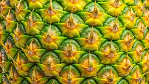 Pineapple Skin Texture Close-up for Tropical Design Projects, Summer Marketing Materials, Exotic Food Content and Fruit-Themed Backgrounds