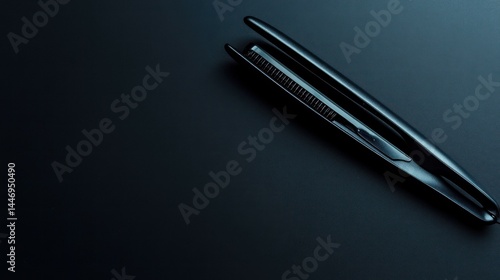 Wallpaper Mural Hair straightener on a dark background, modern minimalist style Torontodigital.ca