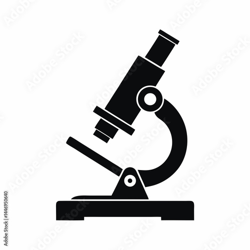 Microscope silhouette vector illustration