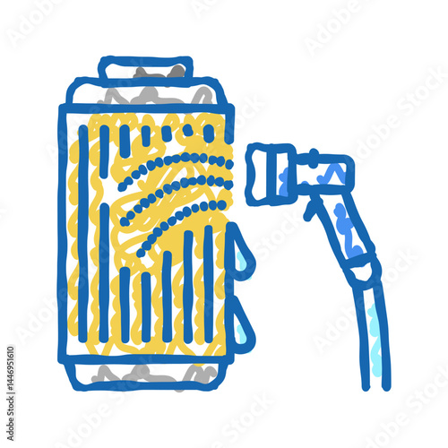 filter cleaning icon doodle illustration