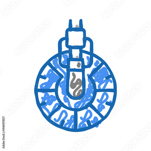 suction cleaner pool icon doodle illustration