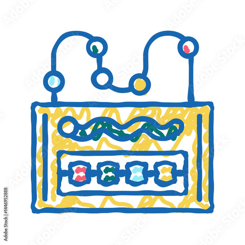 educational toys icon doodle illustration