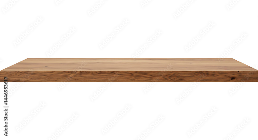 Isolated wooden tabletop surface, providing a versatile display platform option Isolated wooden tabletop surface, providing a versatile display platform option