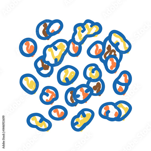 bread beekeeping icon doodle illustration