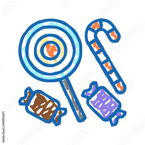 candy halloween icon doodle illustration