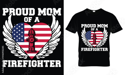 Brave firefighter vintage t-shirt design