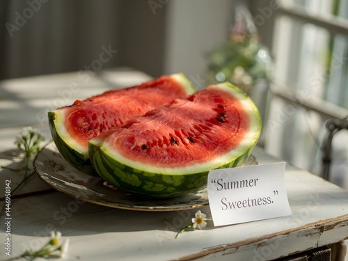 fresh watermelon on the table