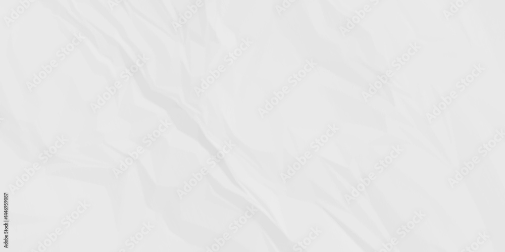 Fototapeta premium White crumpled paper texture . White wrinkled paper texture. White paper texture . White crumpled and top view textures can be used for background of text or any contents . 