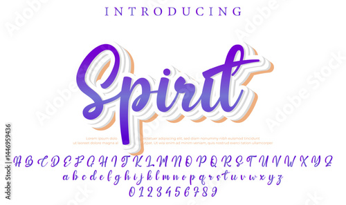Spirit Font Stylish brush painted an uppercase vector letters, alphabet, typeface
