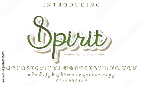 Spirit Font Stylish brush painted an uppercase vector letters, alphabet, typeface