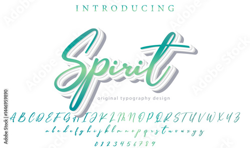 Spirit Font Stylish brush painted an uppercase vector letters, alphabet, typeface