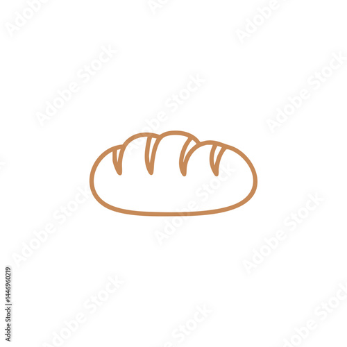 Bread logo icon flat vector design