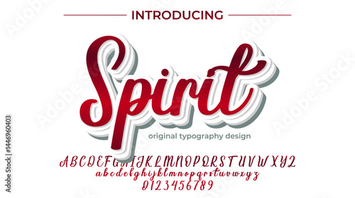 Spirit Font Stylish brush painted an uppercase vector letters, alphabet, typeface