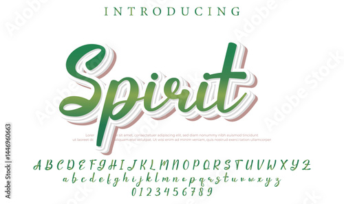 Spirit Font Stylish brush painted an uppercase vector letters, alphabet, typeface