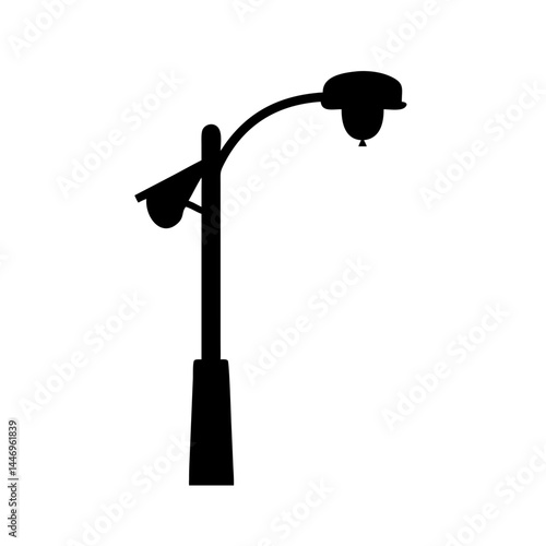 Street Light Pole with Integrated Security Camera Surveillance System