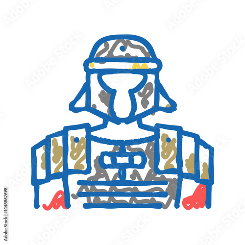 legionary ancient rome warrior icon doodle illustration