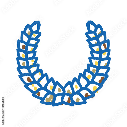 laurel wreath ancient rome icon doodle illustration