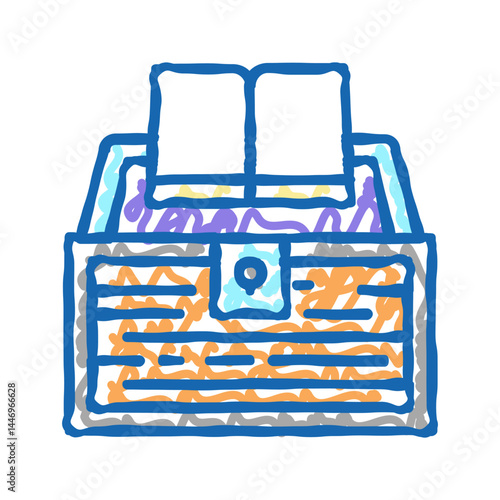 book educate knowledge icon doodle illustration
