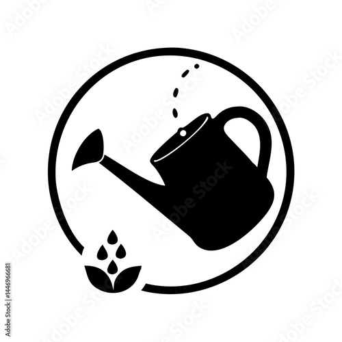Watering Can Icon Garden Irrigation Agriculture Sprinkler Farm Growing Plants Nature